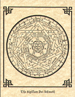 The Magic Seal of Dr John Dee. The Sigillum Dei Aemeth