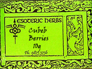 Cubeb Berries label