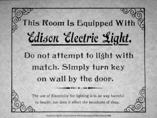 Edison Electric Light notice 1882