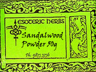 Sandalwood powder label