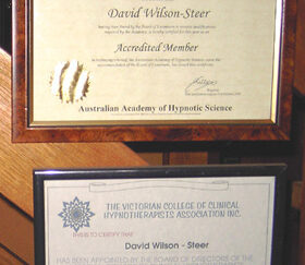 David Wilson-Steer Hypnotherapy Certificates