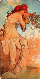 Summer Solstice art nouveau poster