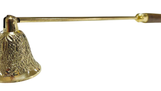 Brass Candle Snuffer w wooden handle